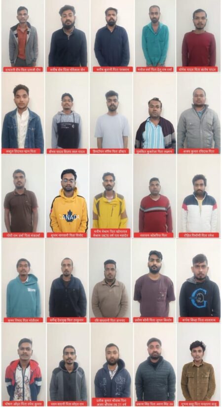 म्यूल बैंक अकाउंट संवर्धक/सिम कार्ड विक्रेता/ब्रोकर/ठगी करने वालों के यहां एक साथ रेड, 25 आरोपी गिरफ्तार WhatsApp Image 2025 12 21 at 19.19.28