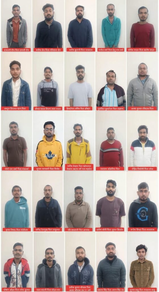 म्यूल बैंक अकाउंट संवर्धक/सिम कार्ड विक्रेता/ब्रोकर/ठगी करने वालों के यहां एक साथ रेड, 25 आरोपी गिरफ्तार