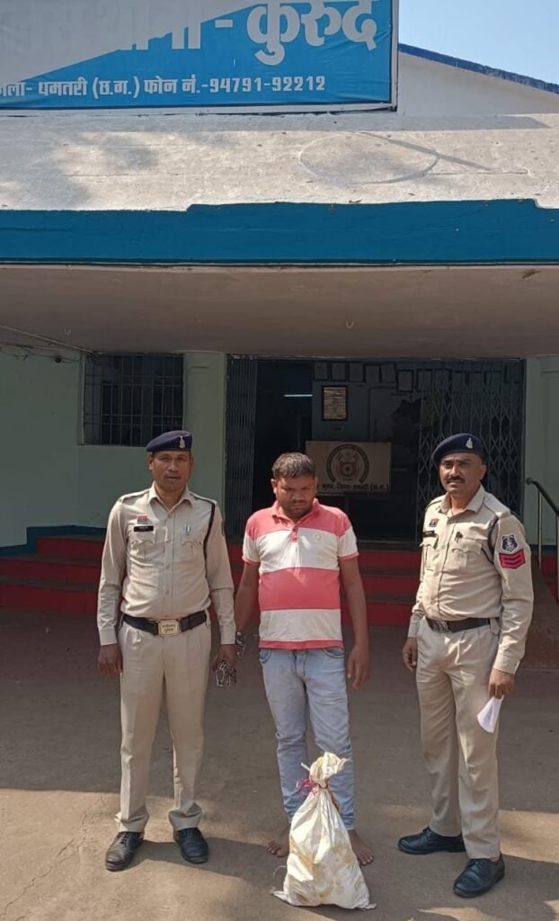 भारत माला रोड पुल के नीचे शराब बेचते आरोपी गिरफ्तार, कुरुद पुलिस ने भेजा जेल
