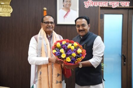 पन्ना विकास को लेकर नई दिल्ली में सक्रिय हुए विधायक बृजेन्द्र प्रताप सिंह केंद्रीय मंत्री शिवराज सिंह चौहान से की भेंट।। WhatsApp Image 2026 03 24 at 16.48.37