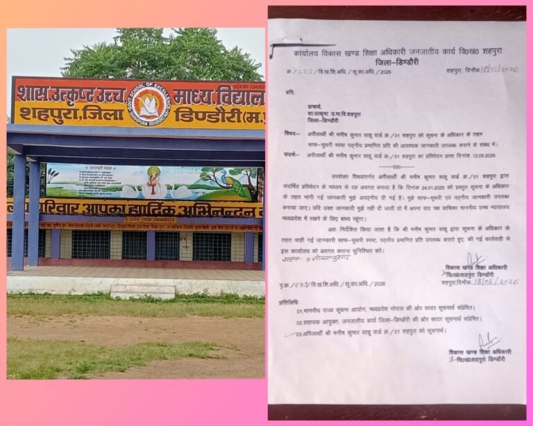 सूचना के अधिकार में अपठनीय दस्तावेज देने पर विवाद, उत्कृष्ट विद्यालय शहपुरा के प्राचार्य पर भ्रष्टाचार छिपाने के आरोप 34e0fe31 529b 485f 8c41 c37aa36657df