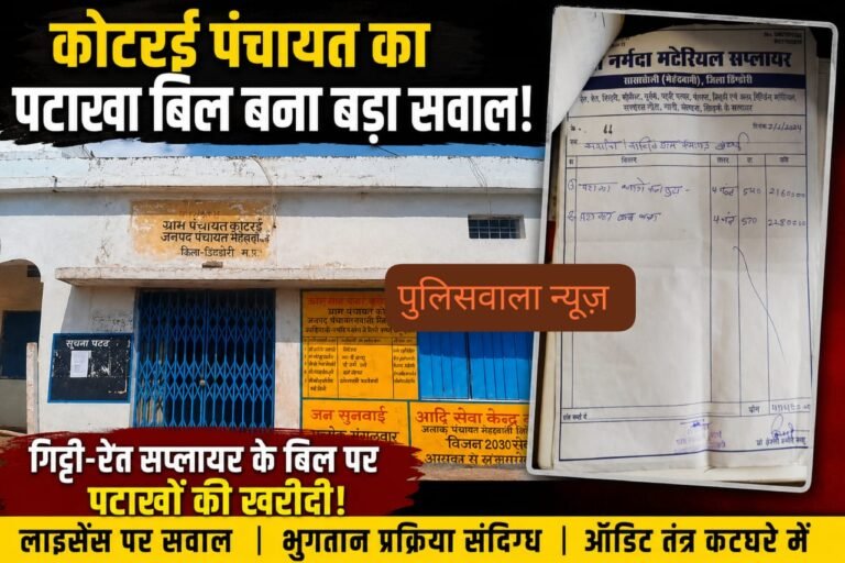*कुटरई पंचायत में पटाखा बिल पर घमासान, मटेरियल सप्लायर के भुगतान ने खड़े किए कई सवाल* WhatsApp Image 2026 06 12 at 17.06.19 1