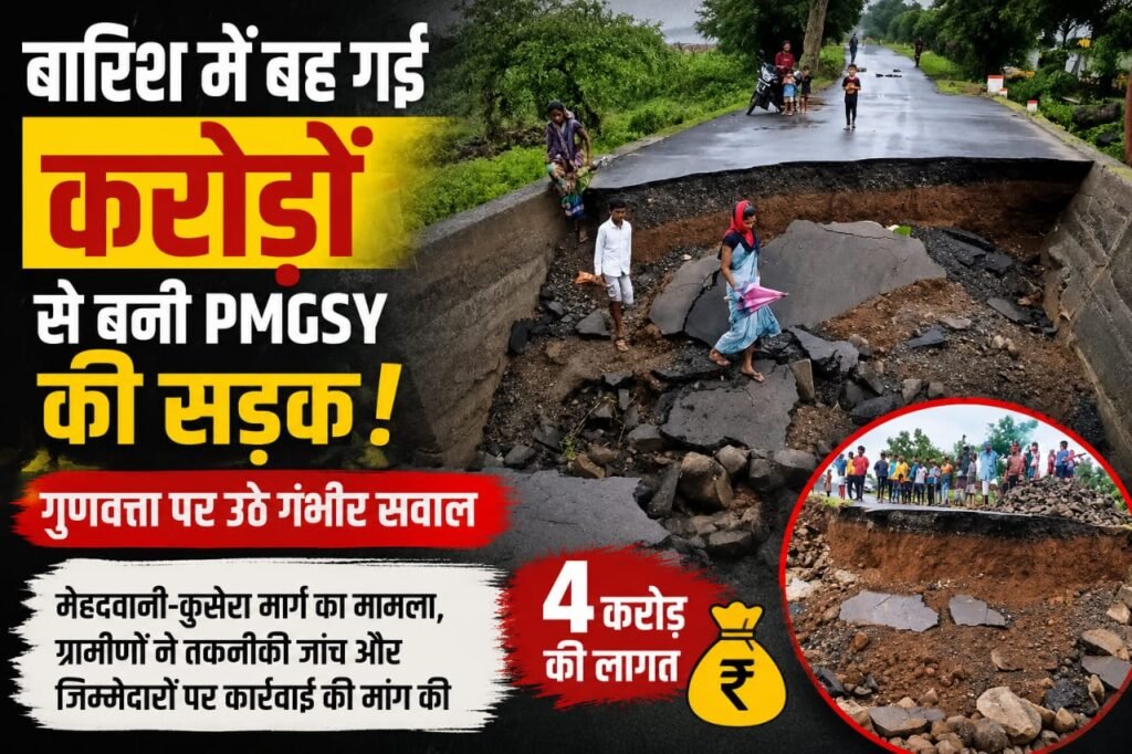 बारिश में बह गई करोड़ों से बनी PMGSY की सड़क, निर्माण गुणवत्ता पर उठे सवाल WhatsApp Image 2026 08 10 at 18.17.11