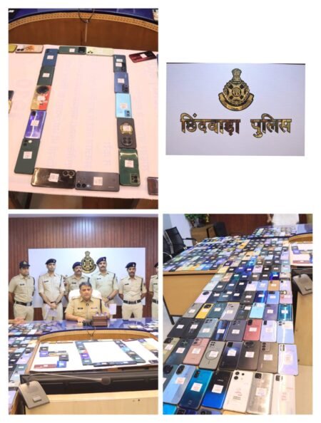 छिंदवाड़ा पुलिस का रक्षाबंधन पर उपहार, 1करोड़ कीमत के 501 गुम मोबाइल उनके वास्तविक मालिकों को लौटाए गए WhatsApp Image 2026 08 12 at 13.50.15