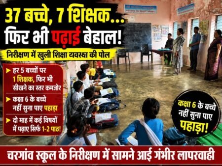 चरगांव स्कूल मे हर 5 बच्चों पर एक शिक्षक, कक्षा 6 के बच्चे नहीं सुना पाए सामान्य पहाड़े WhatsApp Image 2026 08 12 at 16.19.03