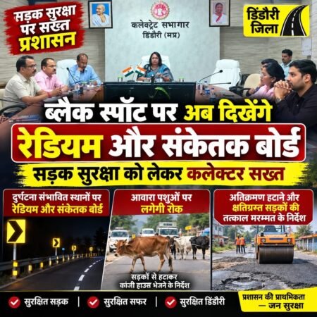 लैक स्पॉट पर अब दिखेंगे रेडियम और संकेतक बोर्ड, सड़क सुरक्षा को लेकर कलेक्टर सख्त 0e7fb6fc df78 42ff 87d7 f8c05886281b