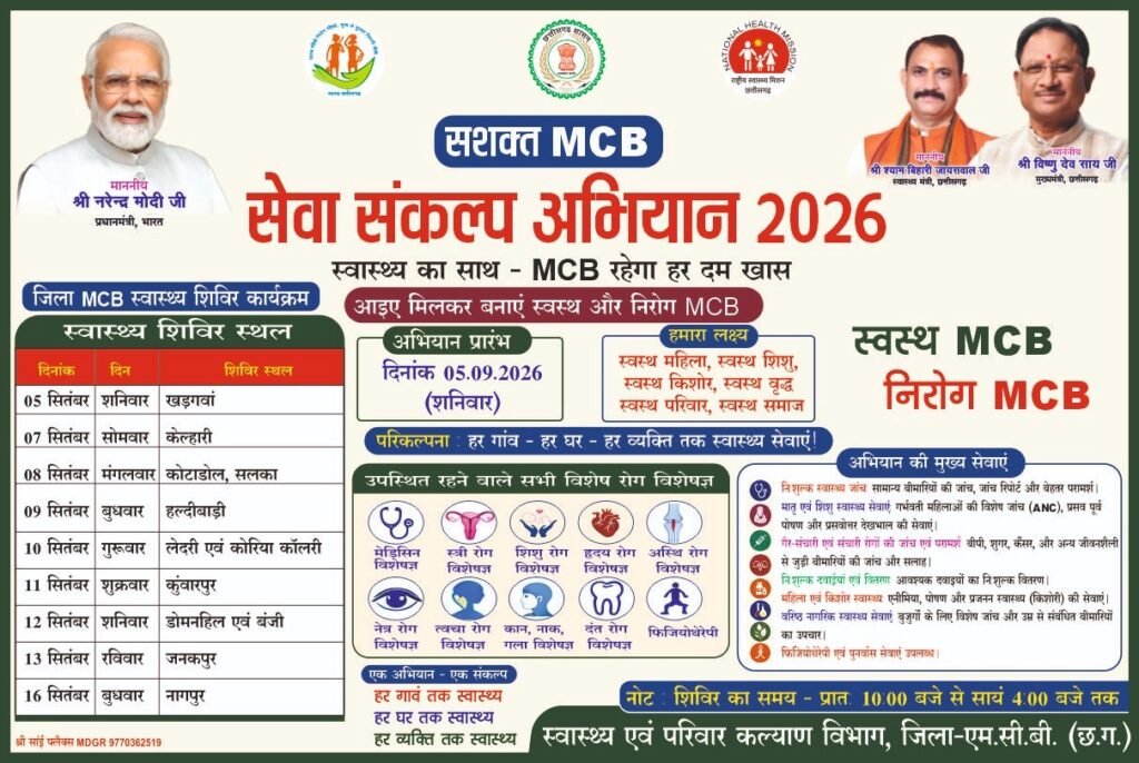 सशक्त एमसीबी सेवा संकल्प अभियान से स्वास्थ्य सेवाओं को मिली नई रफ्तार bc18a2de 2220 459c b194 72bca483c82a