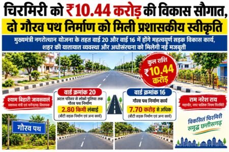 चिरमिरी को 10.44 करोड़ की विकास सौगात, दो गौरव पथ निर्माण को मिली प्रशासकीय स्वीकृति WhatsApp Image 2026 10 08 at 13.44.43