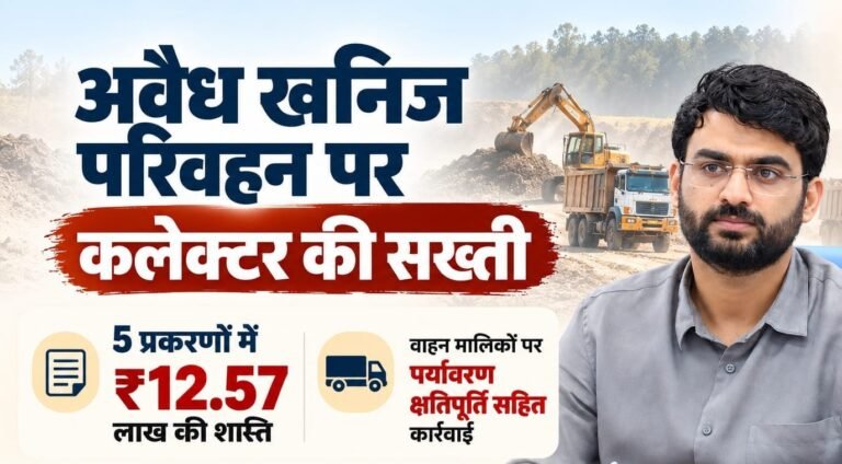 अवैध खनिज परिवहन पर कलेक्टर की सख्ती, पांच प्रकरणों में 12.57 लाख रुपये की शास्ति अधिरोपित WhatsApp Image 2026 10 22 at 19.02.40